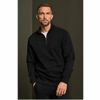 RIBBED INTERLOCK HALF ZIP